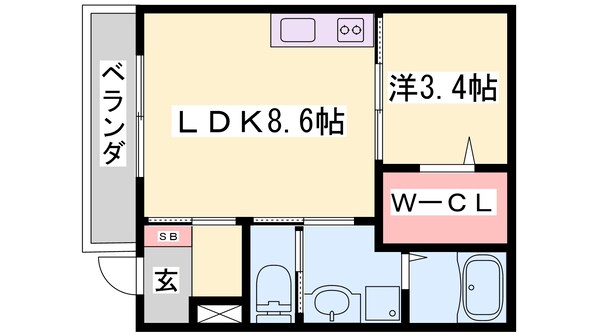 ヴェルドールＡの物件間取画像